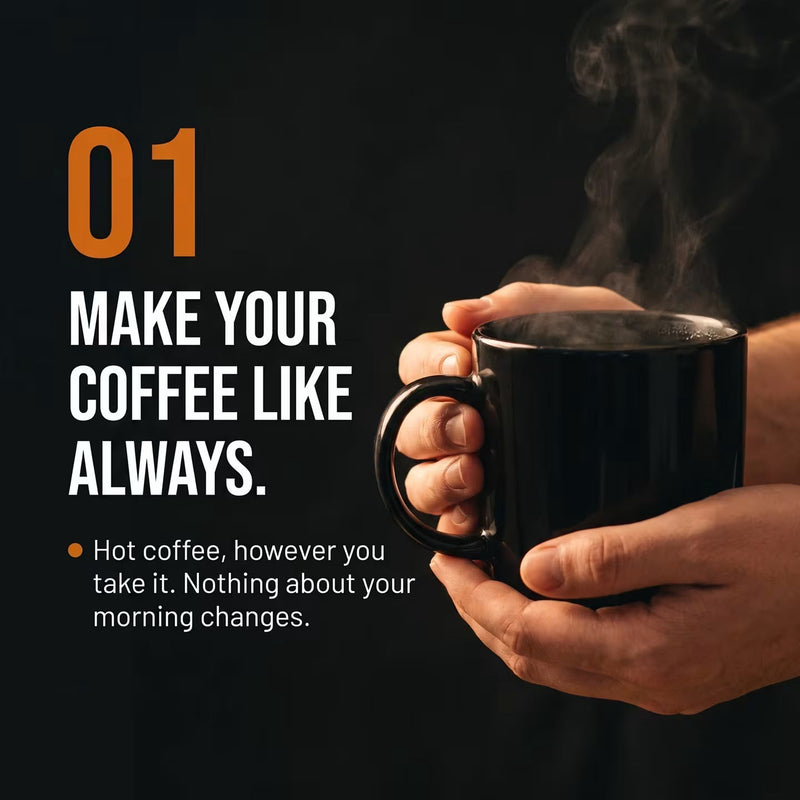 Make your coffee like always